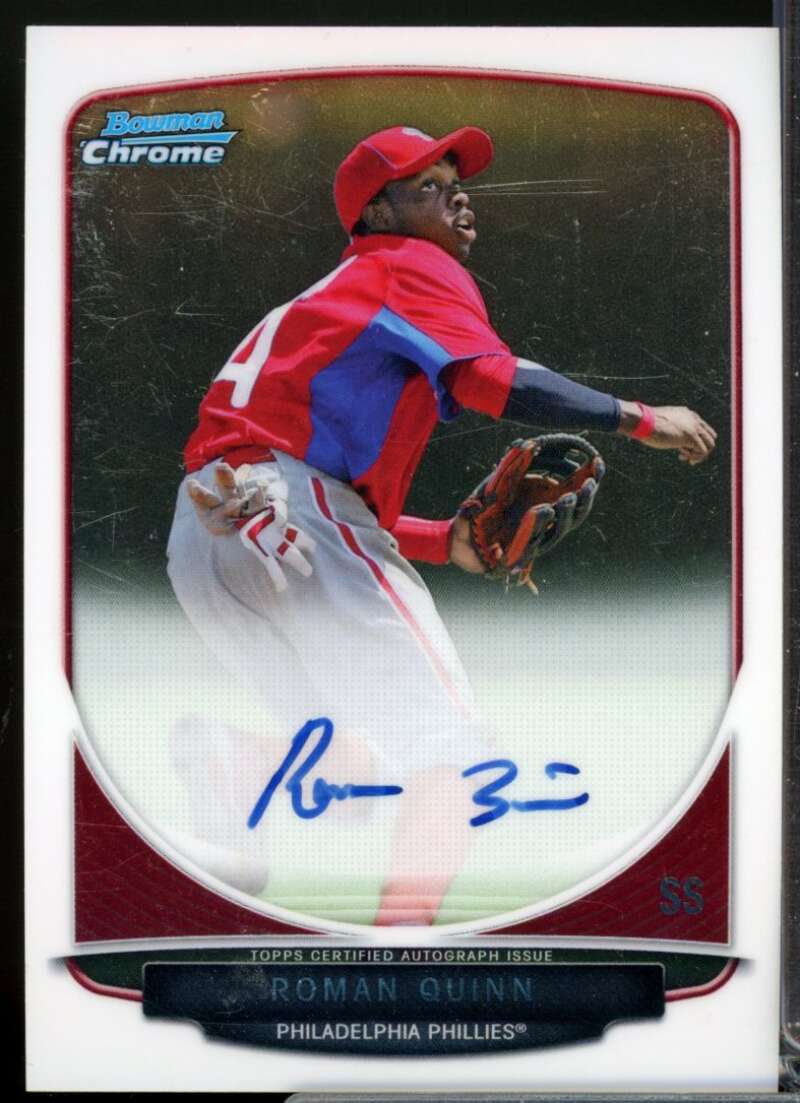 Roman Quinn Card 2013 Bowman Chrome Prospect Autographs #RQ  Image 1