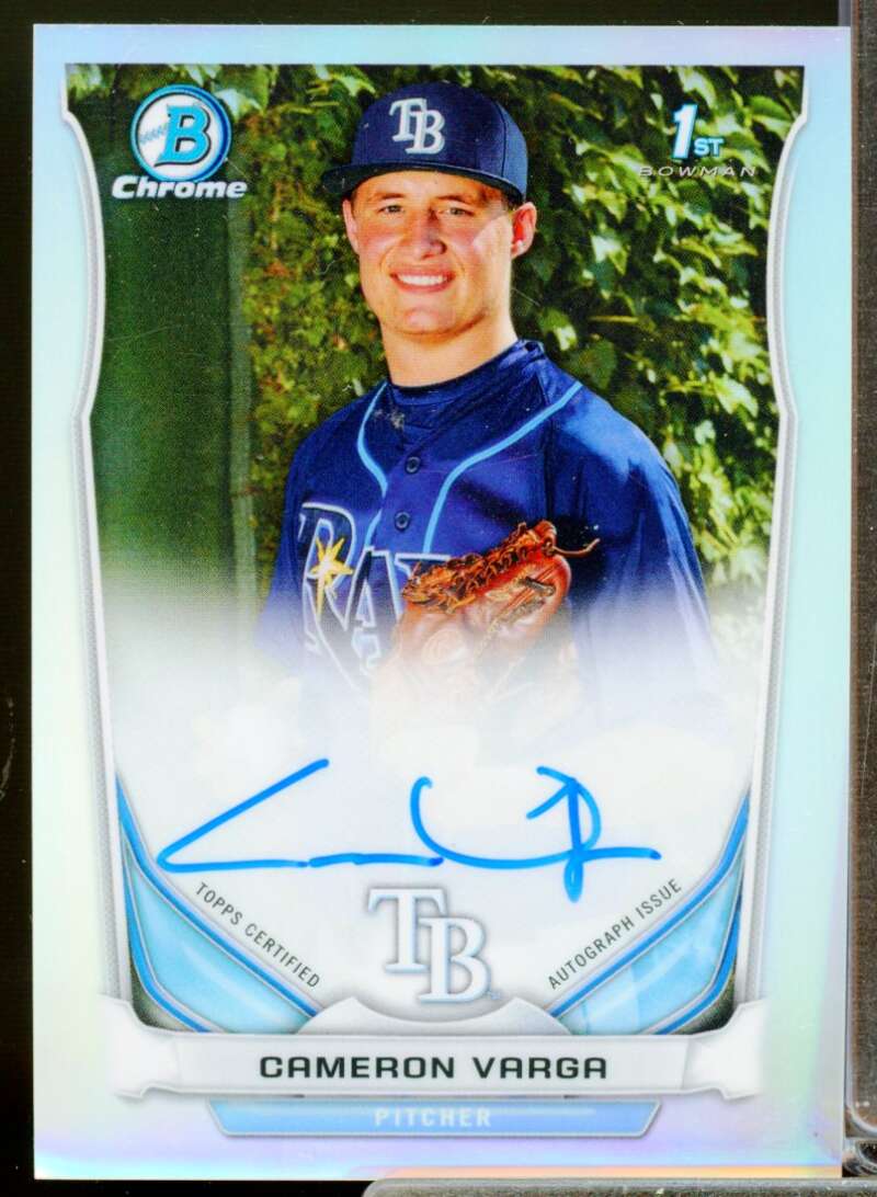 Cameron Varga 2014 Bowman Chrome Draft Draft Pick Autographs Refractors #BCACVA  Image 1