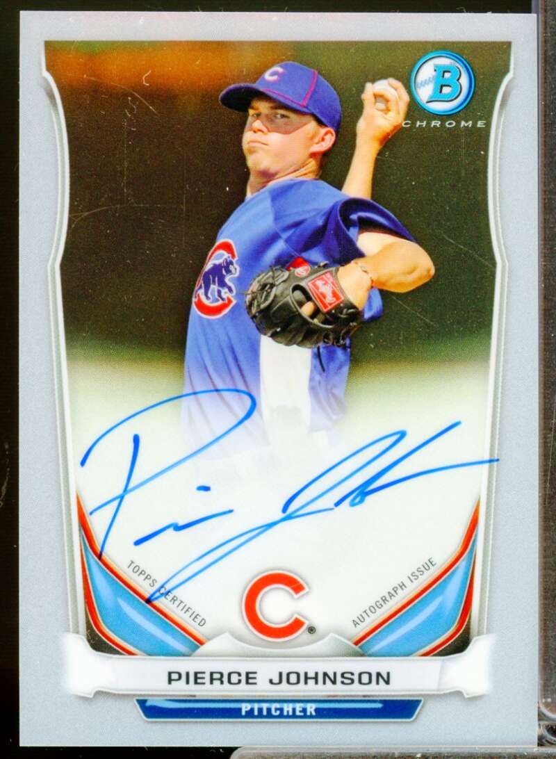 Pierce Johnson Card 2014 Bowman Chrome Prospect Autographs #BCAPPJ  Image 1