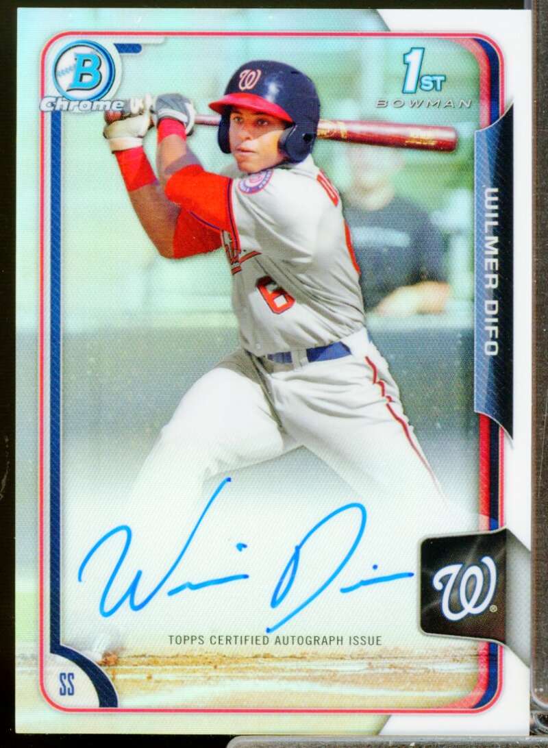 Wilmer Difo Card 2015 Bowman Chrome Prospect Autographs Refractors #BCAPWD  Image 1