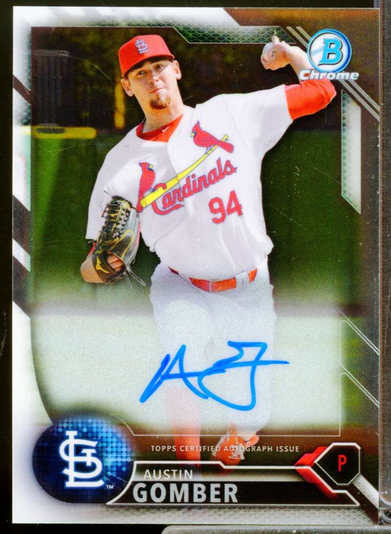Austin Gomber Card 2016 Bowman Chrome Prospect Autographs #BCAPAG  Image 1