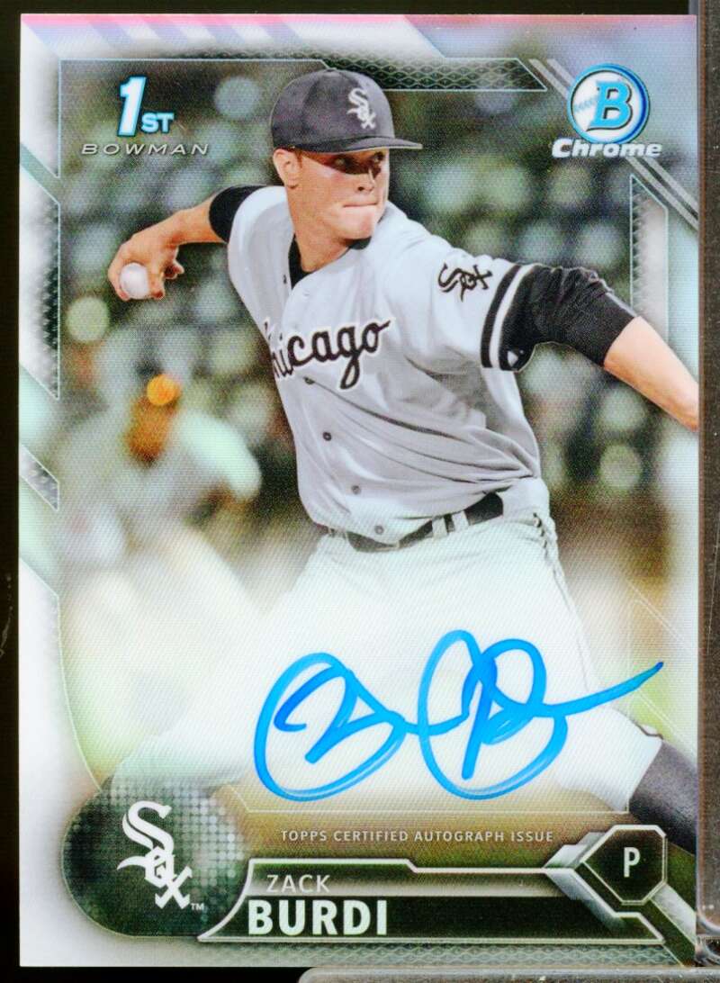 Zack Burdi 2016 Bowman Chrome Draft Draft Pick Autographs Refractors #CDAZB  Image 1