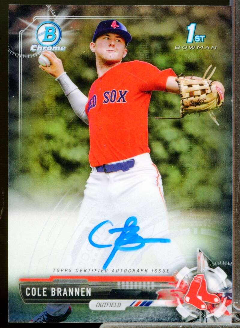 Cole Brannen Card 2017 Bowman Chrome Draft Autographs #CDACB  Image 1