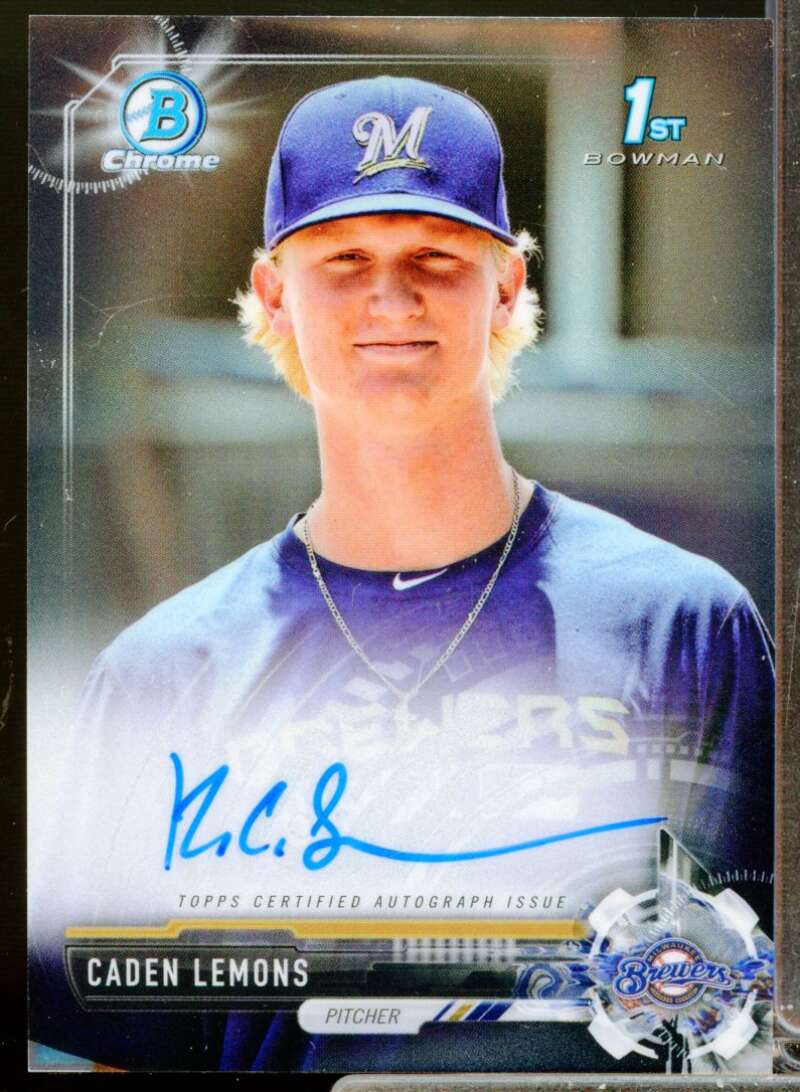 Caden Lemons Card 2017 Bowman Chrome Draft Autographs #CDACL  Image 1