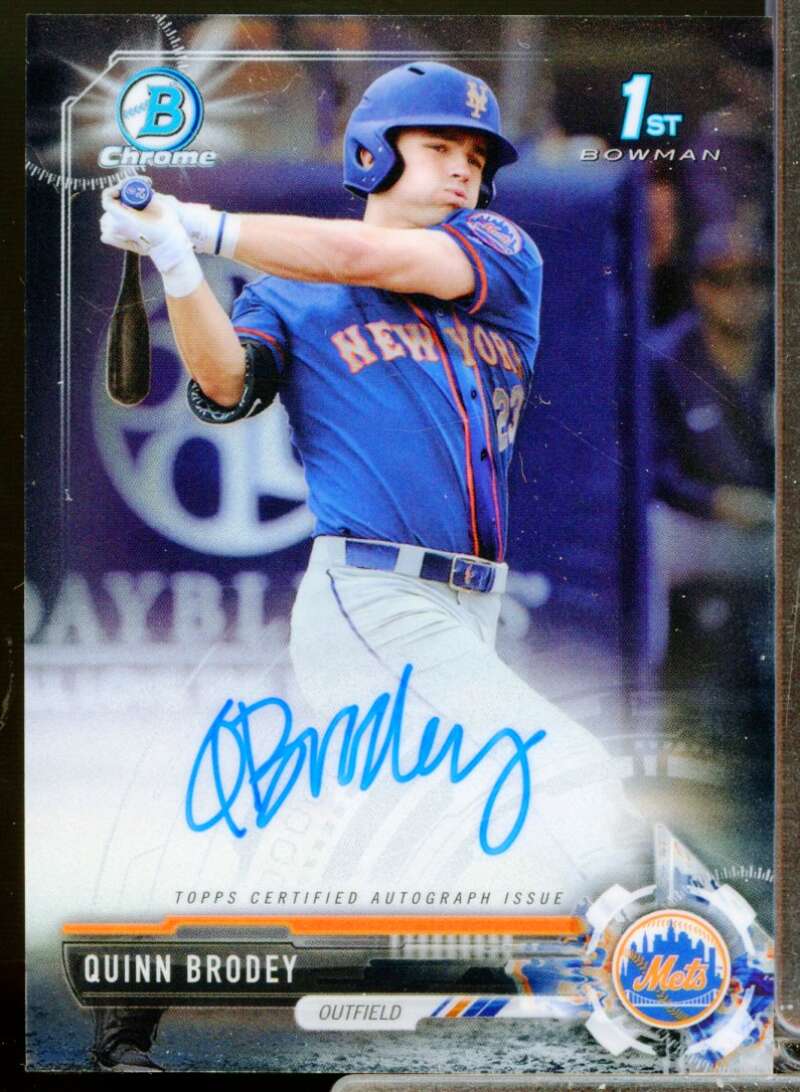 Quinn Brodey Card 2017 Bowman Chrome Draft Autographs #CDAQB  Image 1