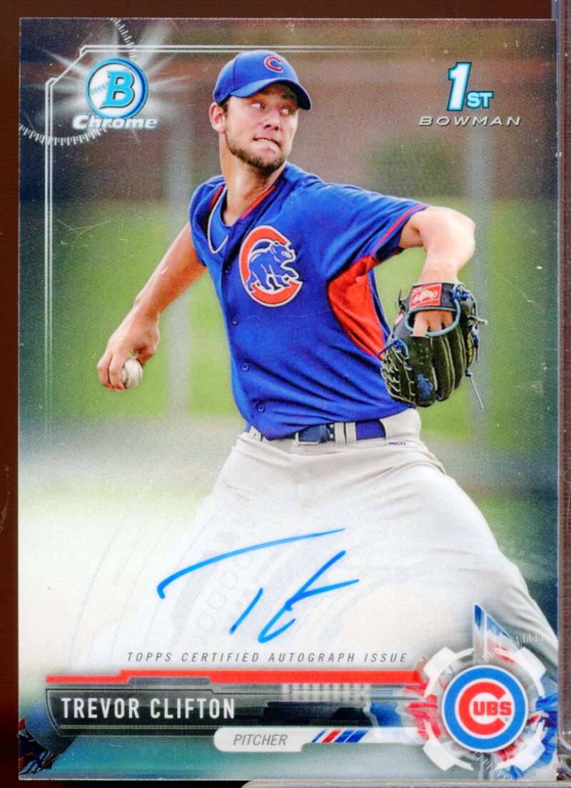 Trevor Clifton Card 2017 Bowman Chrome Prospect Autographs #CPATC  Image 1