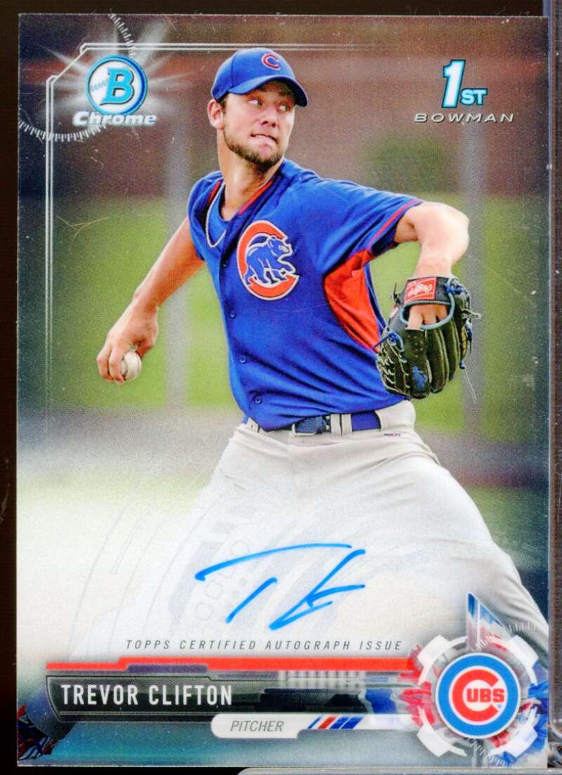 Trevor Clifton Card 2017 Bowman Chrome Prospect Autographs #CPATC  Image 1