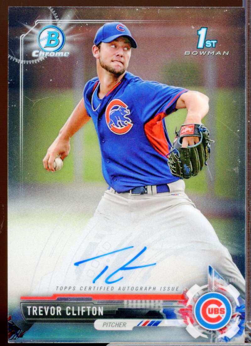 Trevor Clifton Card 2017 Bowman Chrome Prospect Autographs #CPATC  Image 1