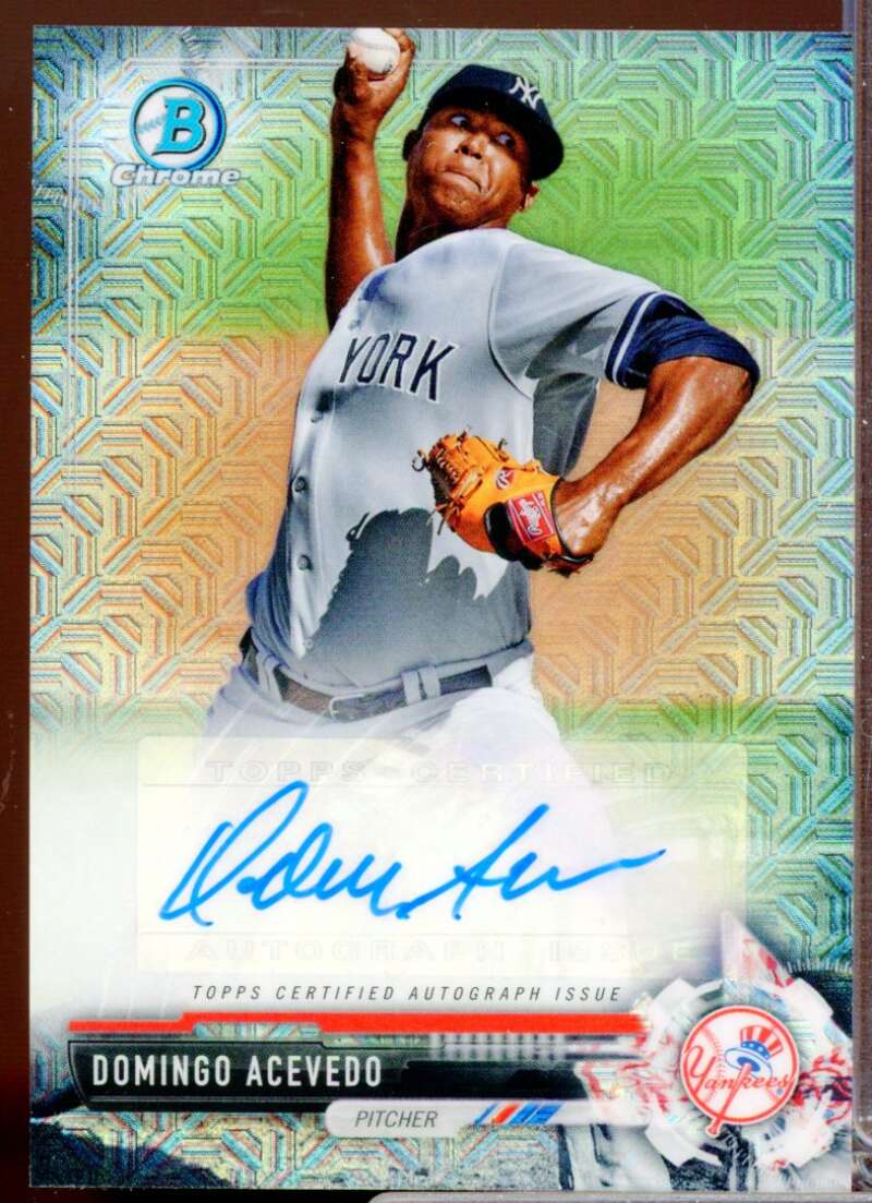 Domingo Acevedo Card 2017 Bowman Chrome Mega Box Autograph Refractors #BMADA  Image 1