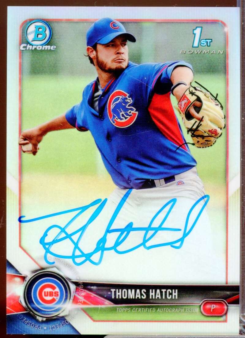 Thomas Hatch Card 2018 Bowman Chrome Prospect Autographs Refractors #CPATH  Image 1