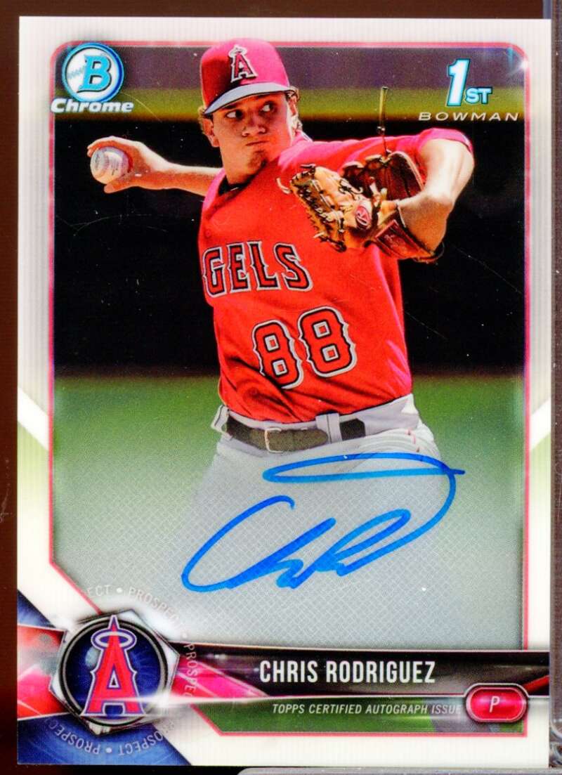 Chris Rodriguez Card 2018 Bowman Chrome Prospect Autographs #CPACR  Image 1