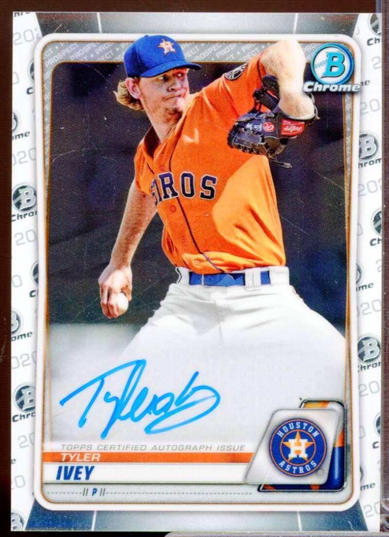 Tyler Ivey Card 2020 Bowman Chrome Prospect Autographs #CPATI  Image 1