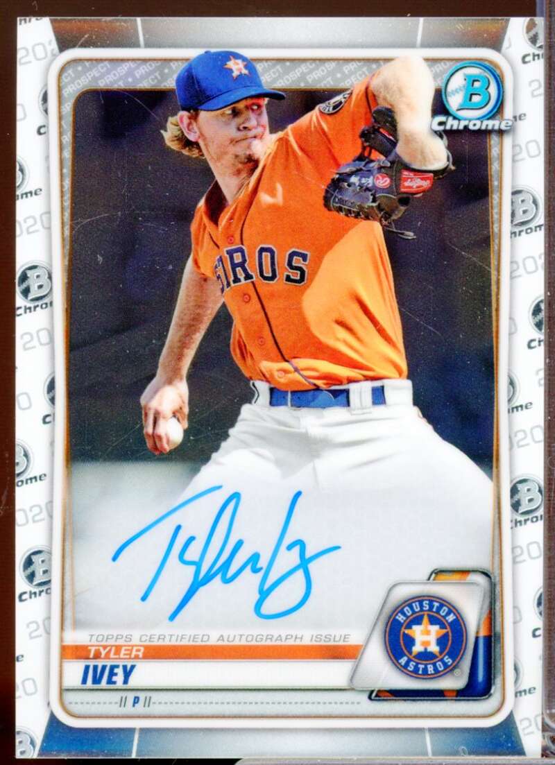 Tyler Ivey Card 2020 Bowman Chrome Prospect Autographs #CPATI  Image 1