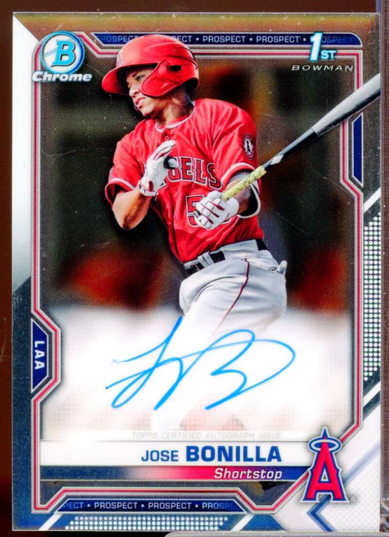 Jose Bonilla Card 2021 Bowman Chrome Prospect Autographs #CPAJBO  Image 1