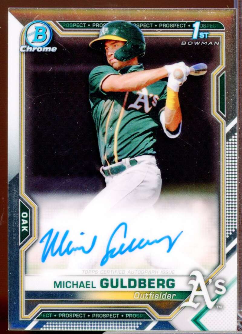 Michael Guldberg Card 2021 Bowman Chrome Prospect Autographs #CPAMG  Image 1