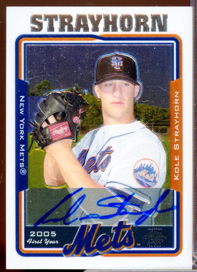 Kole Strayhorn RC Card 2005 Topps Chrome First Year Rookie Autograph #230  Image 1