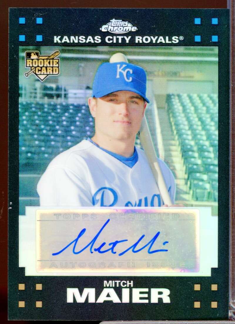 Mitch Maier Card 2007 Topps Chrome Rookie Autograph Refractors #354  Image 1