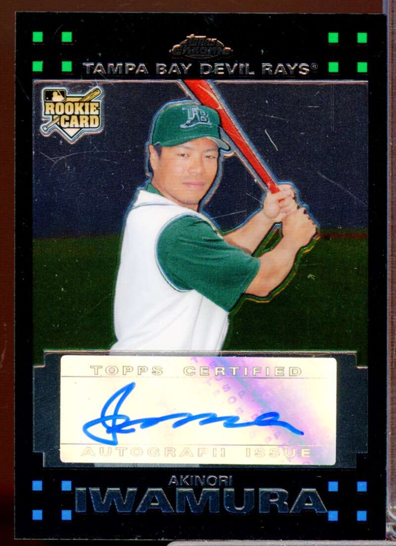 Akinori Iwamura RC Card 2007 Topps Chrome Rookie Autograph #362  Image 1