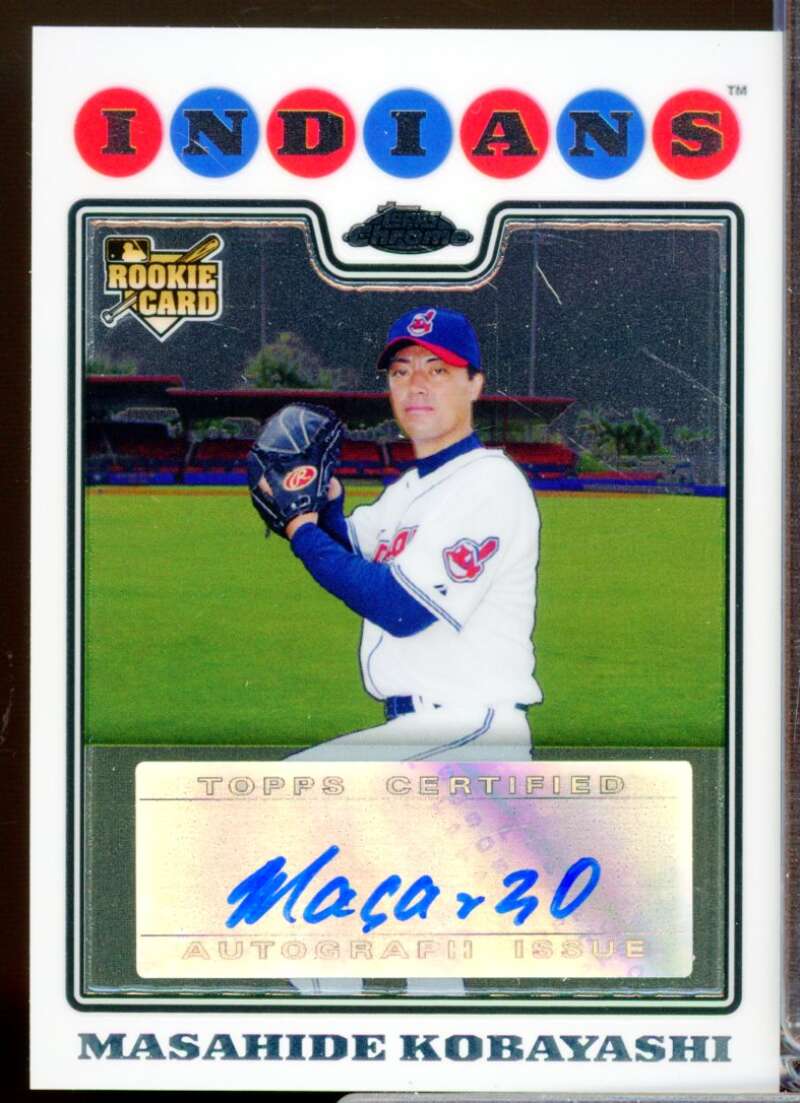 Masahide Kobayashi RC Card 2008 Topps Chrome Rookie Autograph #233  Image 1