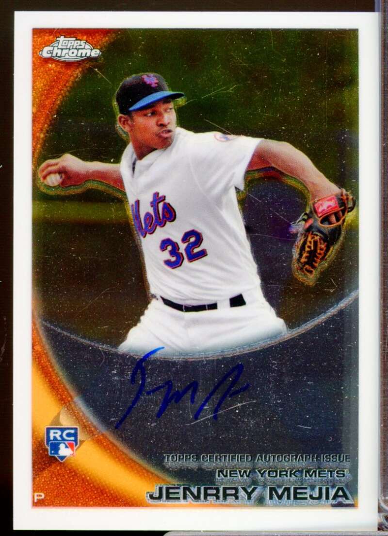 Jenrry Mejia Card 2010 Topps Chrome Rookie Autographs #200  Image 1
