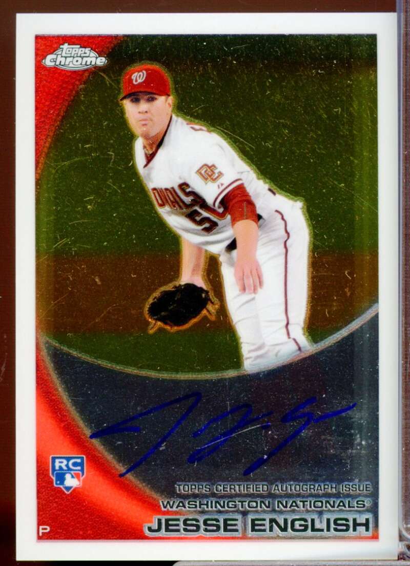 Jesse English Card 2010 Topps Chrome Rookie Autographs #203  Image 1