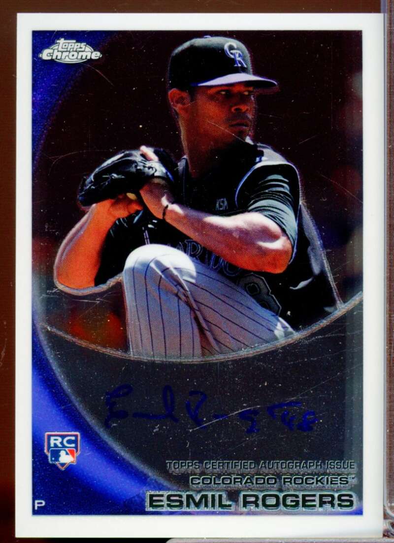 Esmil Rogers Card 2010 Topps Chrome Rookie Autographs #183  Image 1
