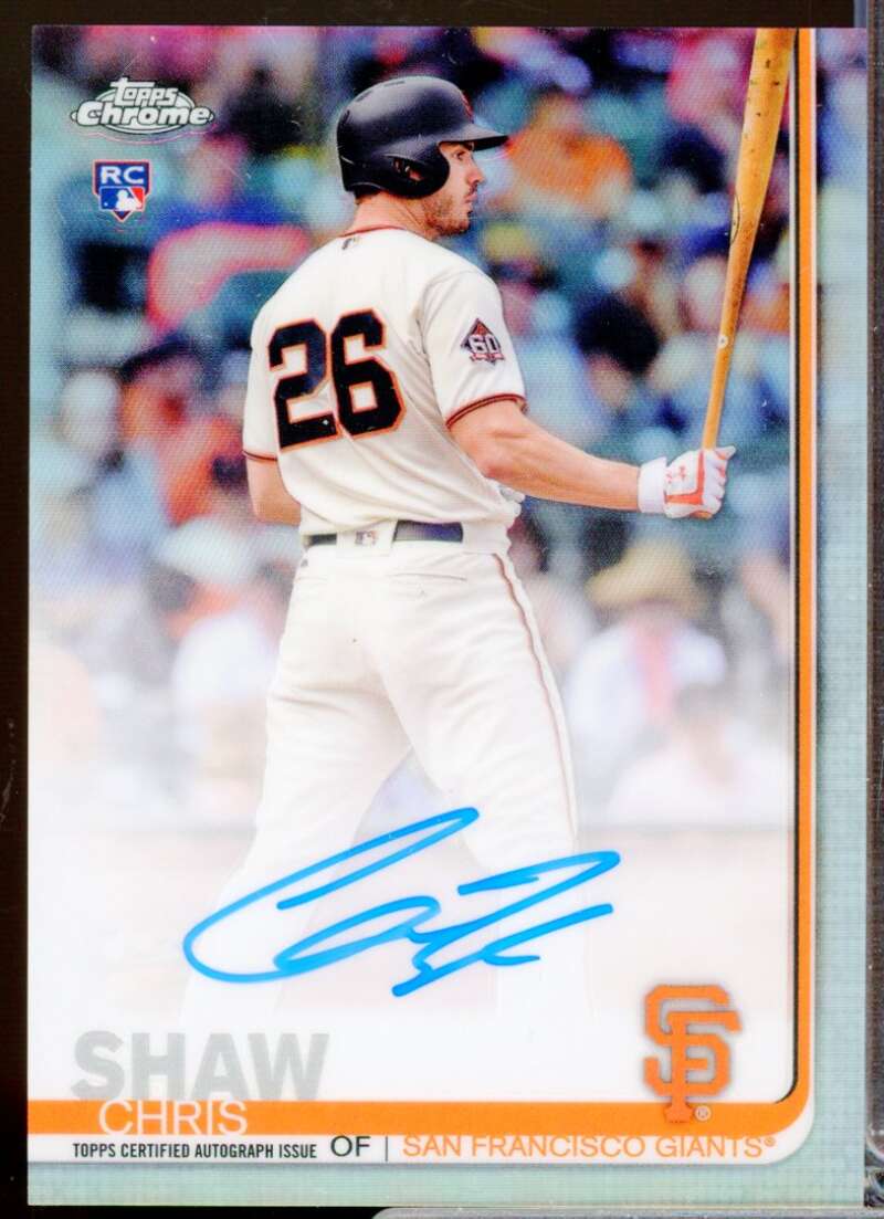 Chris Shaw Card 2019 Topps Chrome Rookie Autographs Refractors #RACS  Image 1