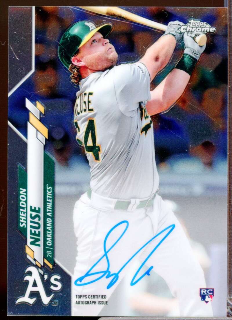 Sheldon Neuse Card 2020 Topps Chrome Rookie Autographs #RASN  Image 1