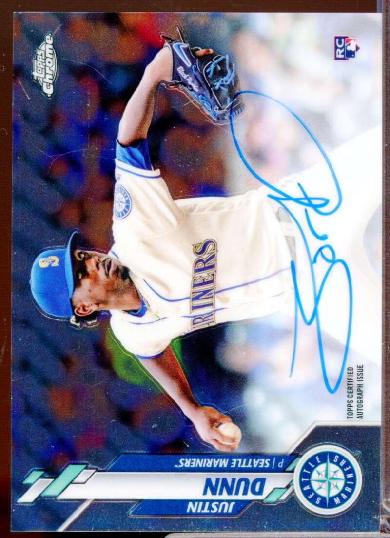 Justin Dunn Card 2020 Topps Chrome Rookie Autographs #RAJD  Image 1
