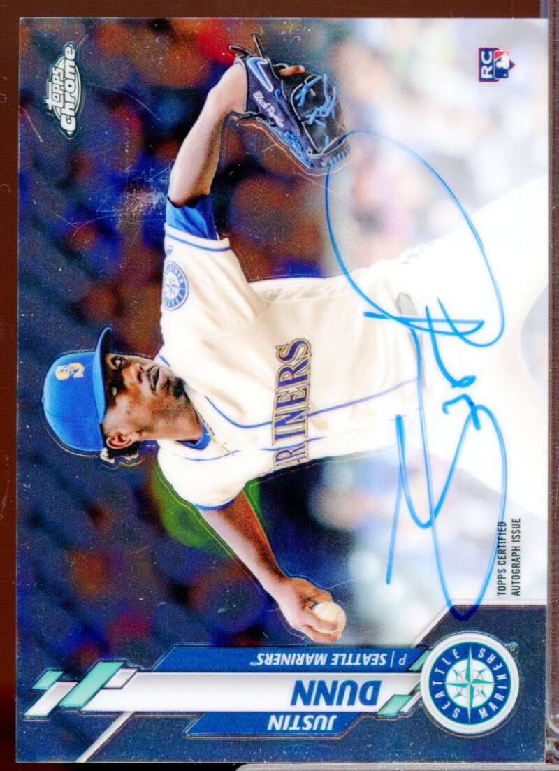 Justin Dunn Card 2020 Topps Chrome Rookie Autographs #RAJD  Image 1