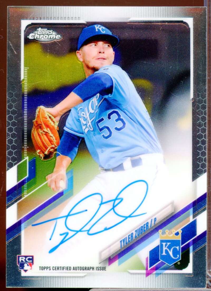 Tyler Zuber Card 2021 Topps Chrome Rookie Autographs #RATZ  Image 1