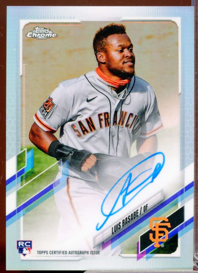 Luis Basabe Card 2021 Topps Chrome Rookie Autographs Refractors #RALB  Image 1