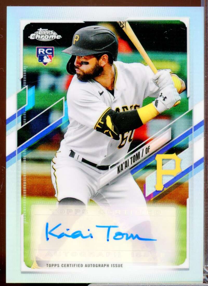 Ka'ai Tom Card 2021 Topps Chrome Update Refractor Autographs #CUSAKT  Image 1