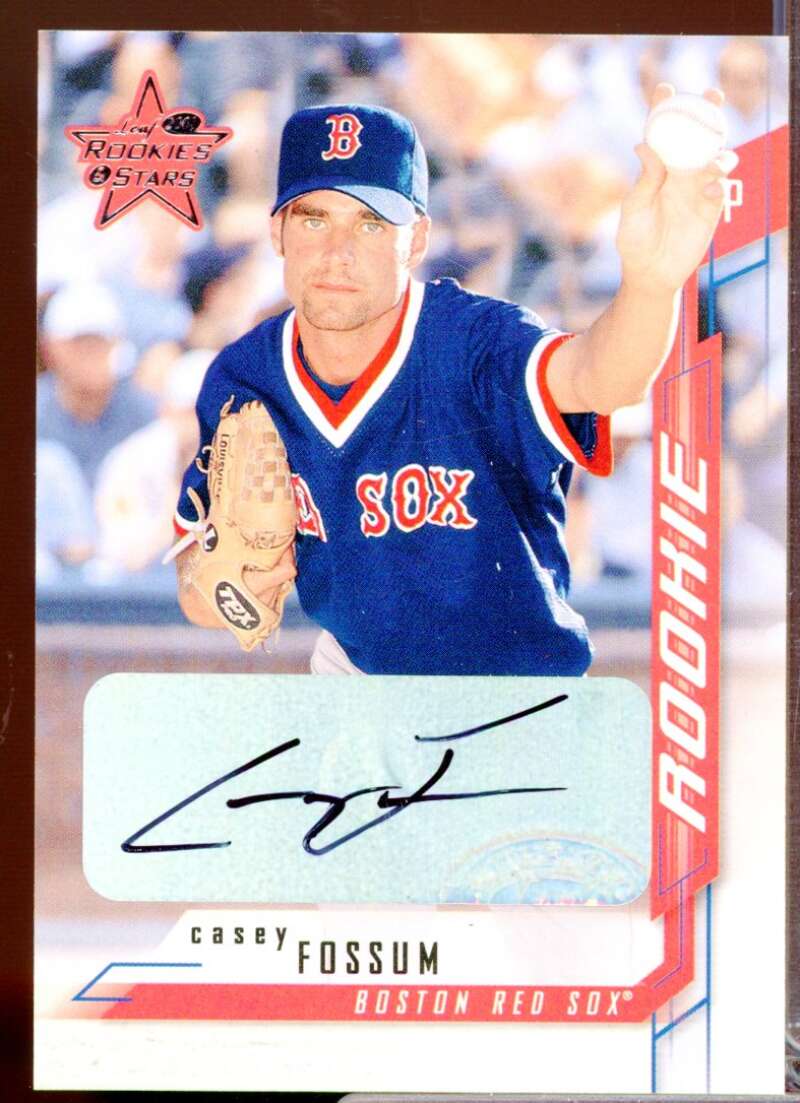Casey Fossum Card 2001 Leaf Rookies and Stars Rookie Autographs #270  Image 1