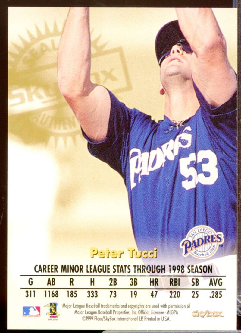 Peter Tucci Card 1999 SkyBox Premium Autographics #NNO  Image 2