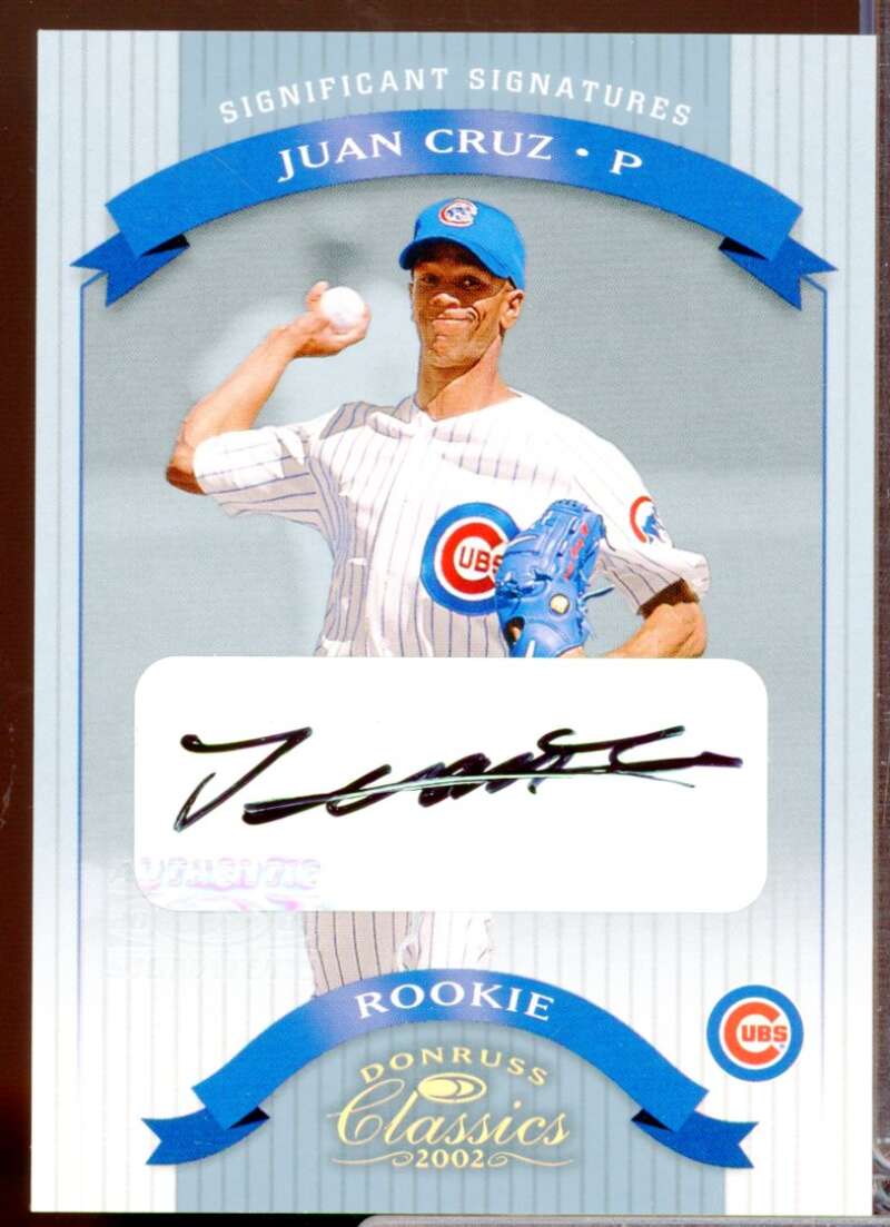 Juan Cruz /400 2002 Donruss Classics Significant Signature Rookie Auto #101  Image 1