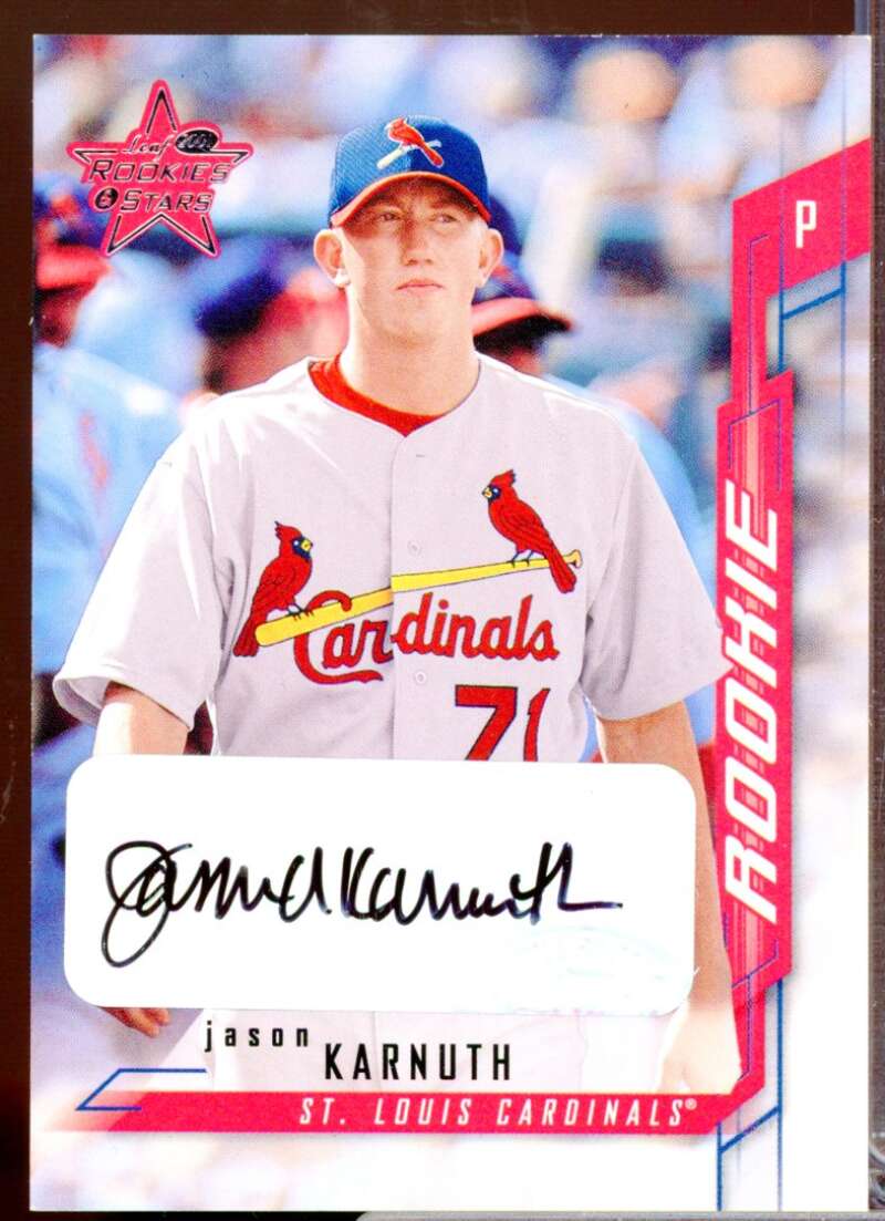Jason Karnuth Card 2001 Leaf Rookies and Stars Rookie Autographs #107  Image 1