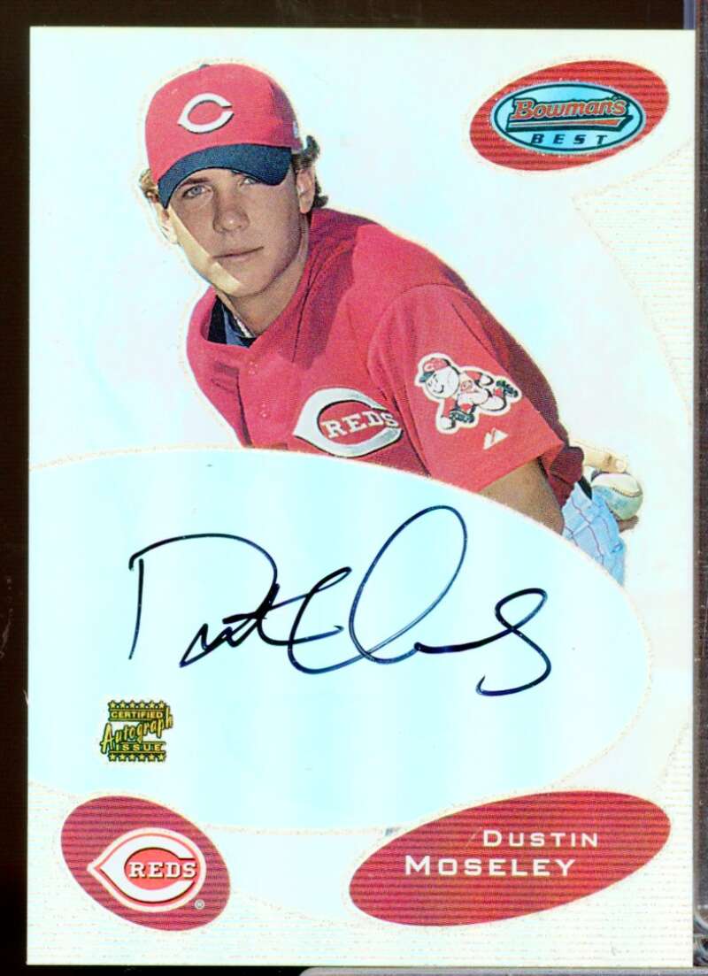 Dustin Moseley RC Card 2003 Bowman's Best First Year Rookie Autograph #DAM  Image 1