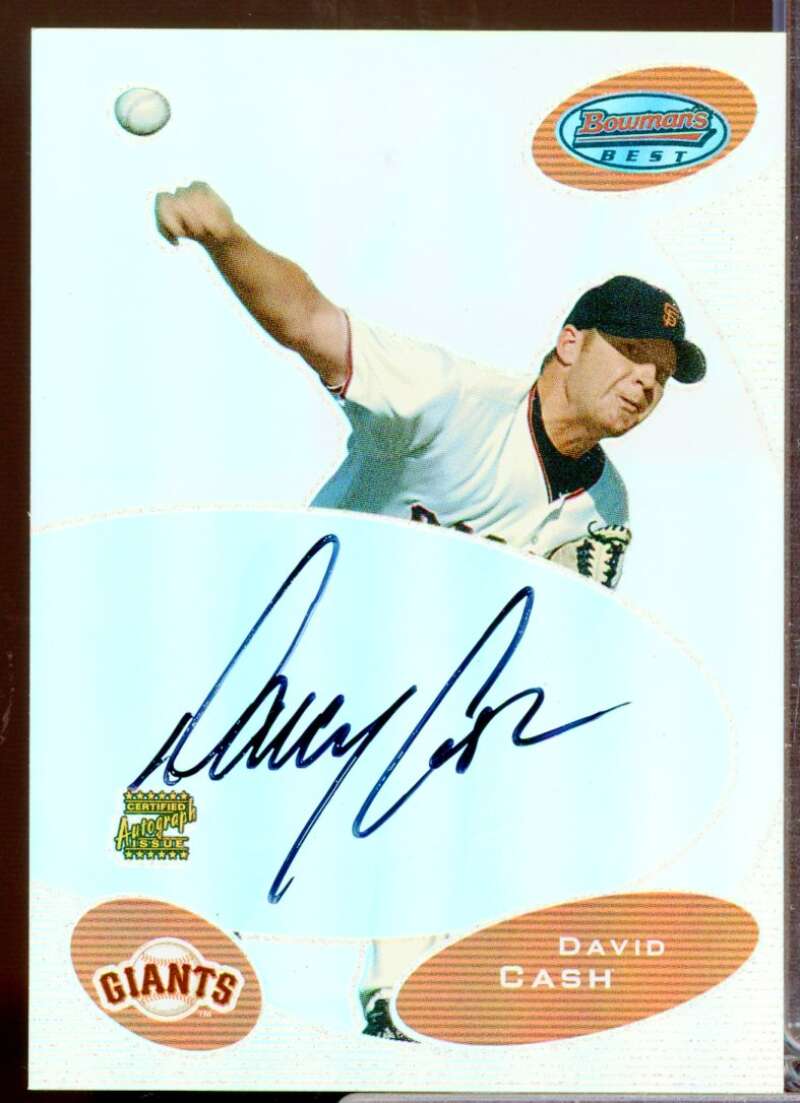 David Cash RC Card 2003 Bowman's Best First Year Rookie Autograph #DC  Image 1