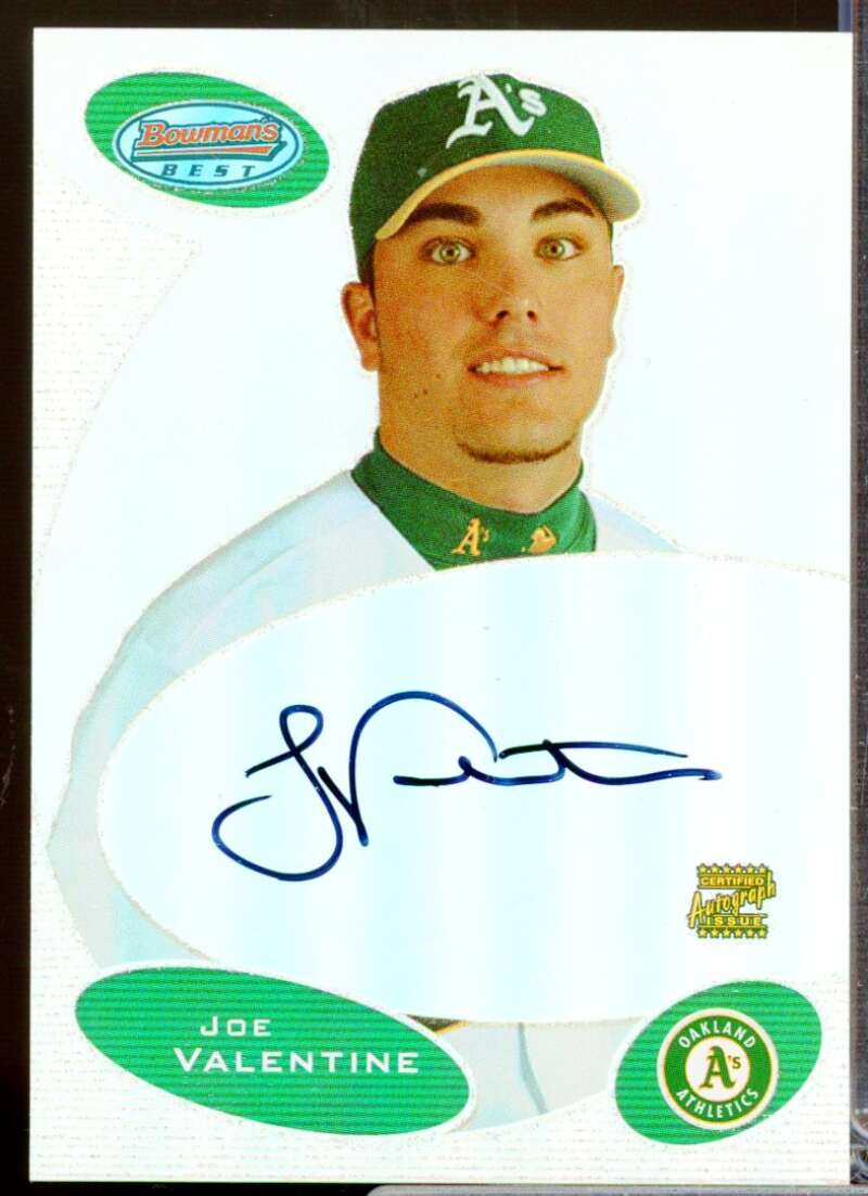 Joe Valentine RC Card 2003 Bowman's Best First Year Rookie Autograph #JV  Image 1