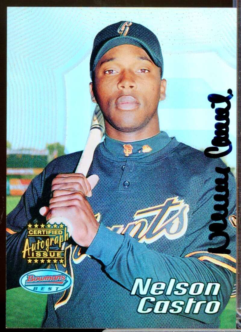 Nelson Castro RC Card 2002 Bowman's Best Rookie Autograph #156  Image 1
