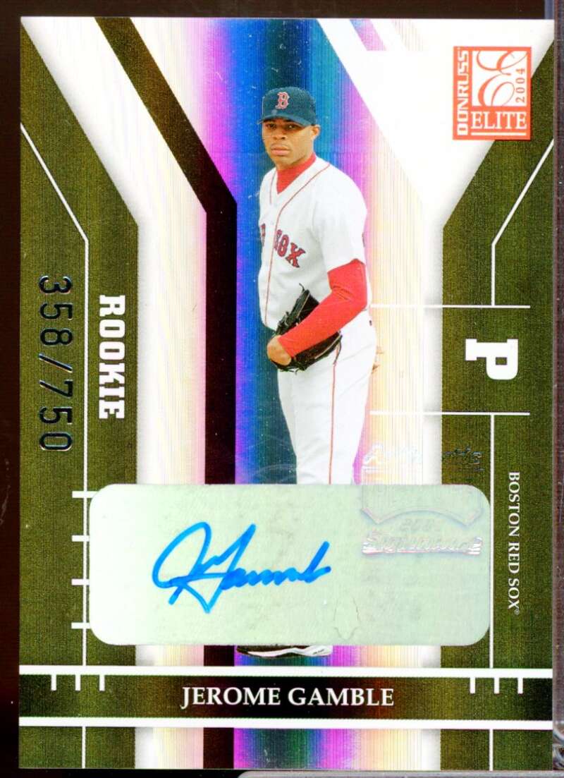 Jerome Gamble /750 RC Card 2004 Donruss Elite Rookie Autograph #176  Image 1