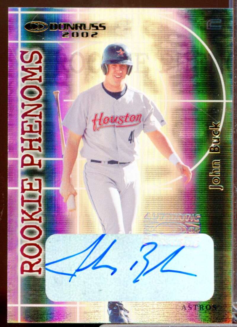John Buck /100 Card 2002 Donruss Rookies Phenoms Autographs #7  Image 1
