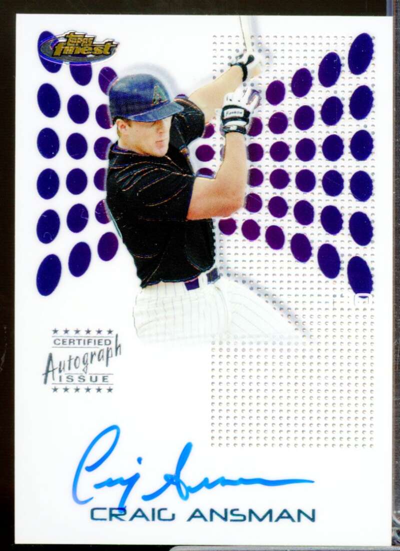 Craig Ansman RC Card 2004 Finest Rookie Autograph #111  Image 1