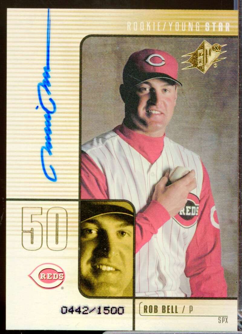 Rob Bell /1500 Card 2000 SPx Autograph #96  Image 1