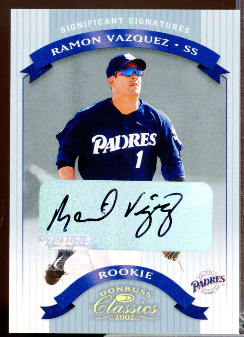 Ramon Vazquez 2002 Donruss Classics Significant Signatures Rookie Auto #107  Image 1