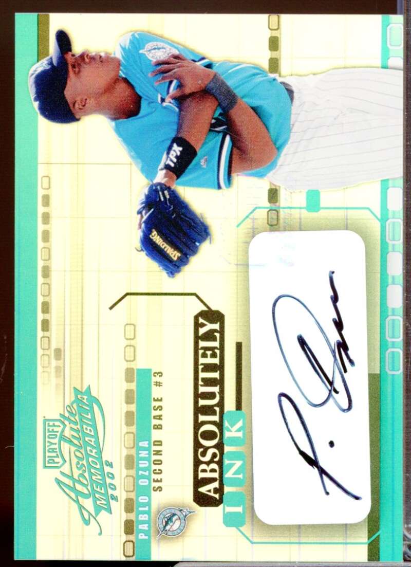Pablo Ozuna Card 2002 Absolute Memorabilia Absolutely Ink Autograph #AI44  Image 1