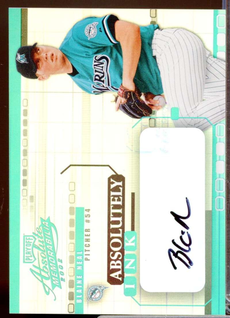 Blaine Neal Card 2002 Absolute Memorabilia Absolutely Ink Autograph #AI6  Image 1