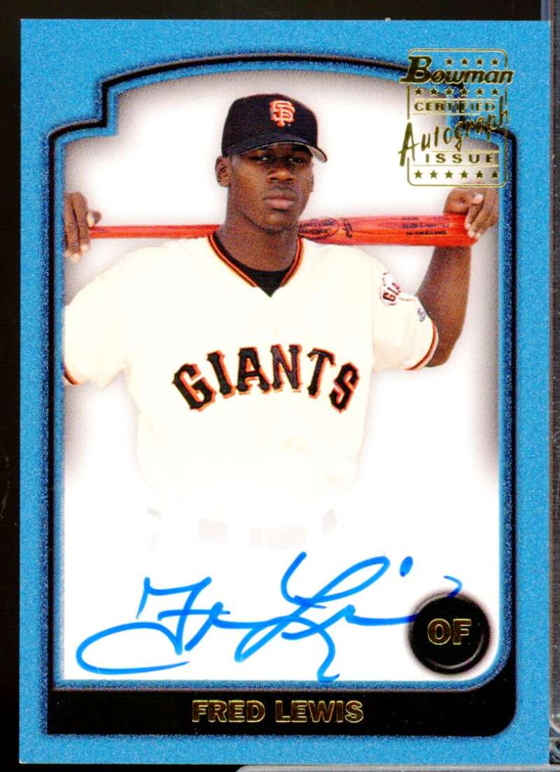 Fred Lewis Card 2003 Bowman Signs of the Future Autograph #FL  Image 1