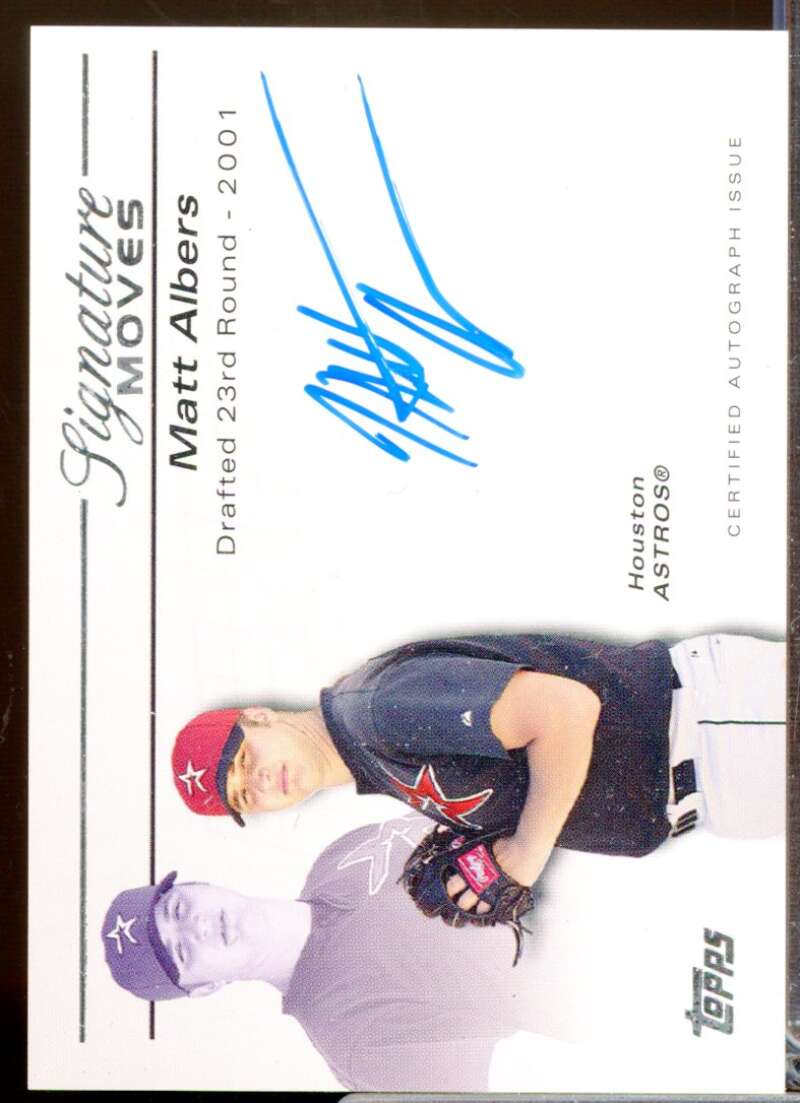 Matt Albers /475 Card 2005 Topps Update Signature Moves Autograph #MA  Image 1